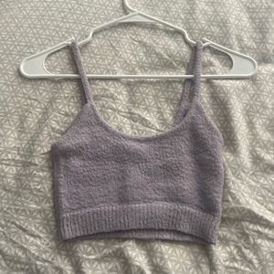 garage fuzzy purple tank